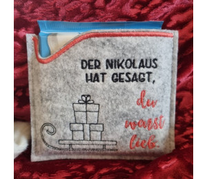 Stickserie ITH - 8 Hüllen quadratisch Weihnachten Line Art inkl. Blanko